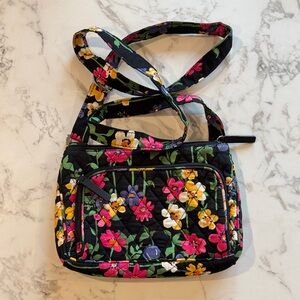 Vera Bradley Black Floral Crossbody Bag